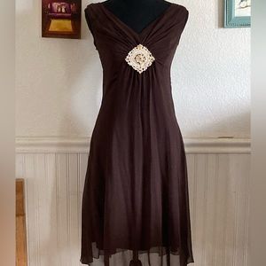 Jonathan Martin Petite Dress with Shimmery Sequined Scarf 4P